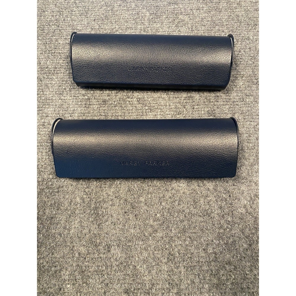 Warby Parker, Glasses Case,  Blue Pebbled Leather ~ Lot Of 2